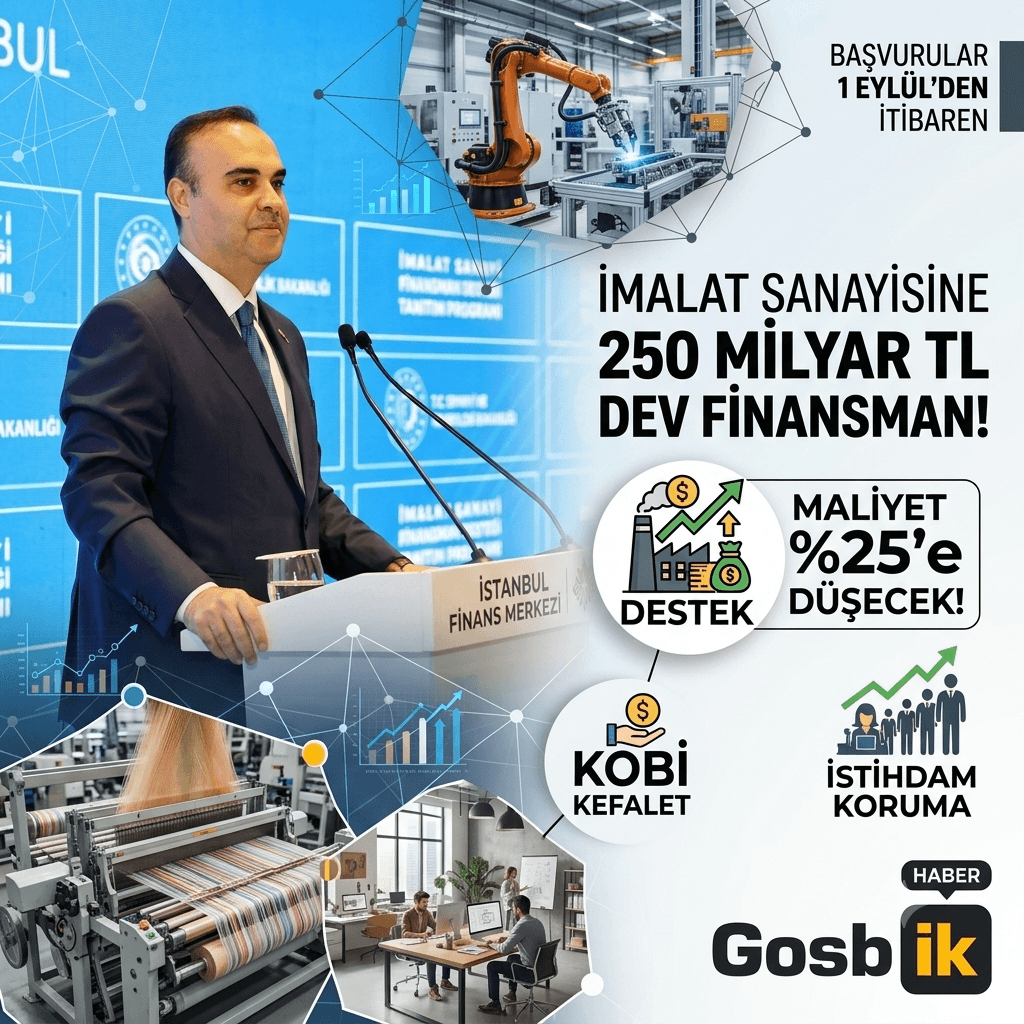 İmalat Sanayisine 250 Milyar Liralık Finansman Paketi! Kredilerde Maliyet Yüzde 25’e Kadar Düşecek