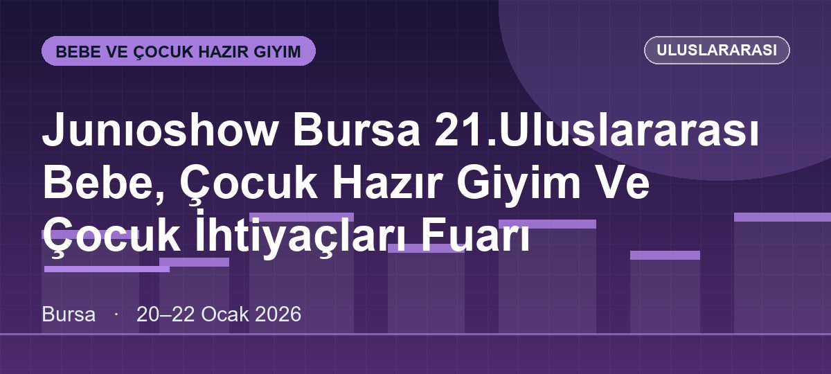 Junıoshow Bursa 21.Uluslararası Bebe, Çocuk Hazır Giyim Ve Çocuk İhtiyaçları Fuarı