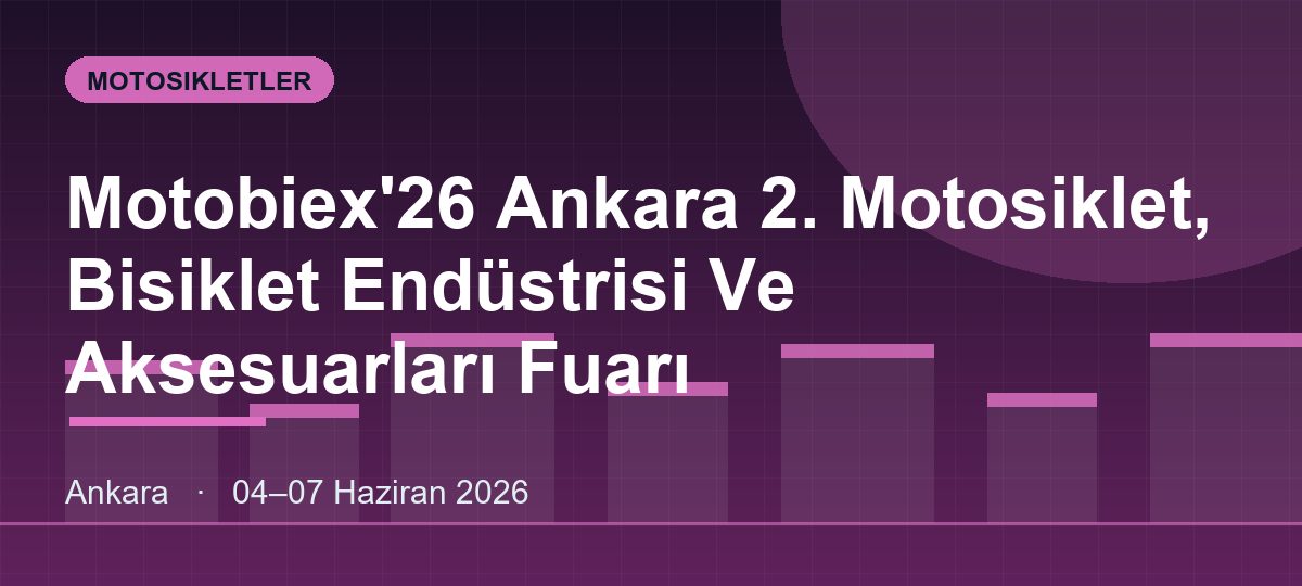 Motobiex'26 Ankara 2. Motosiklet, Bisiklet Endüstrisi Ve Aksesuarları Fuarı