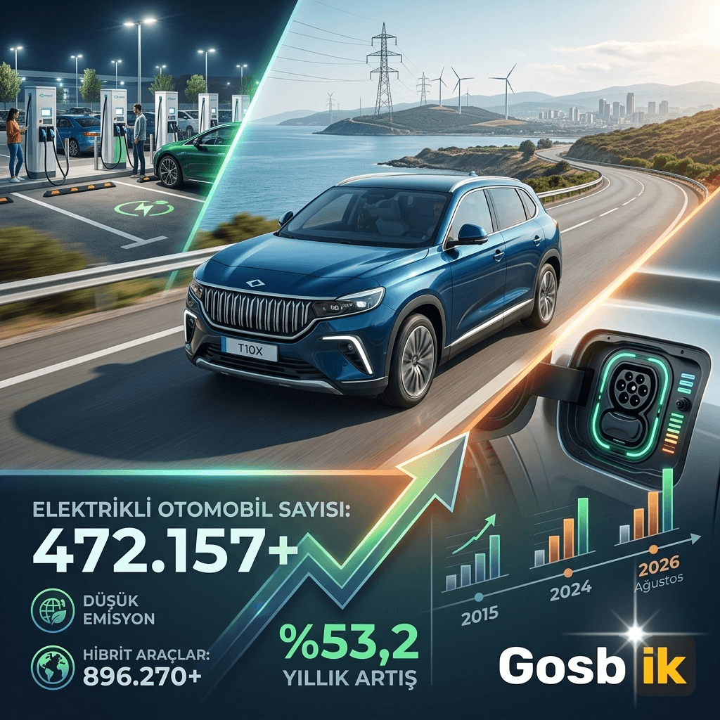 Elektrikli Otomobilde Rekor Artış: Türkiye’de Trafikteki Sayı 472 Bini Aştı