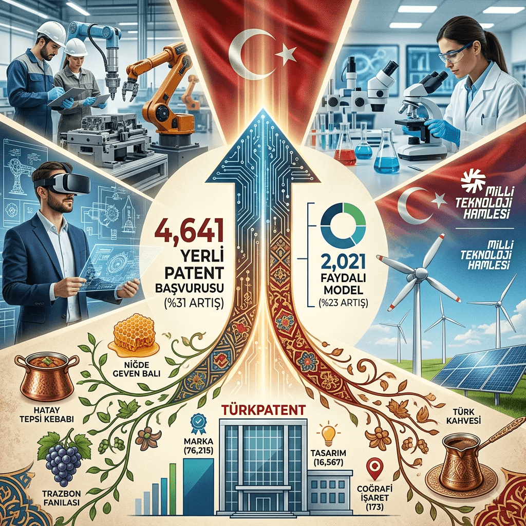 TÜRKPATENT’te Patent Başvuruları Rekor Kırdı: 6 Ayda 4 Bin 641 Yerli Başvuru