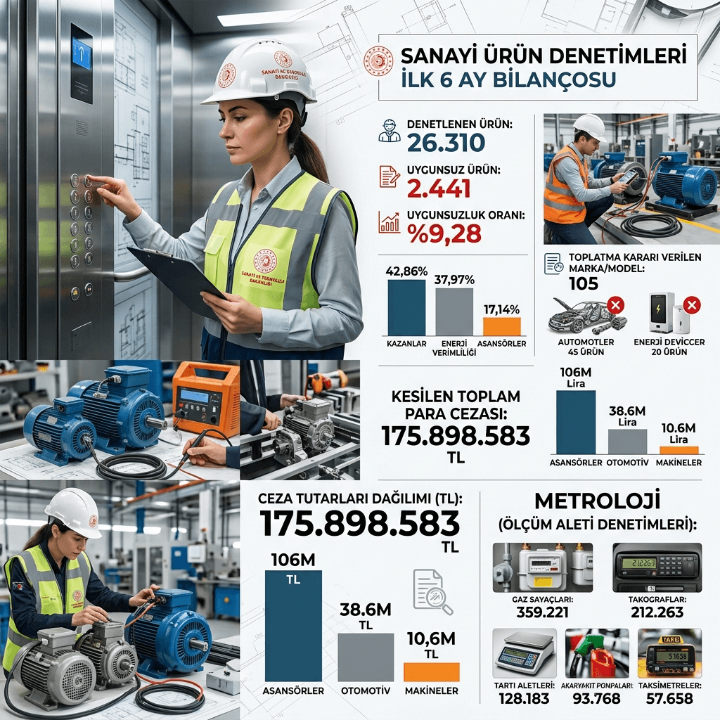Sanayi ve Teknoloji Bakanlığı'ndan Dev Denetim: 2 Bin 441 Uygunsuz Ürün Tespit Edildi, 175,9 Milyon Lira Ceza Kesildi
