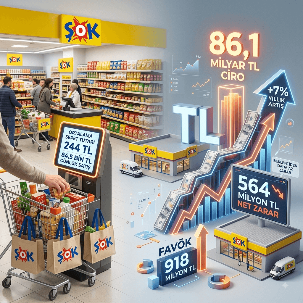 Şok Marketler’in 2026 Bilançosu Açıklandı: 86,1 Milyar TL Ciroya Karşılık 564 Milyon TL Net Zarar