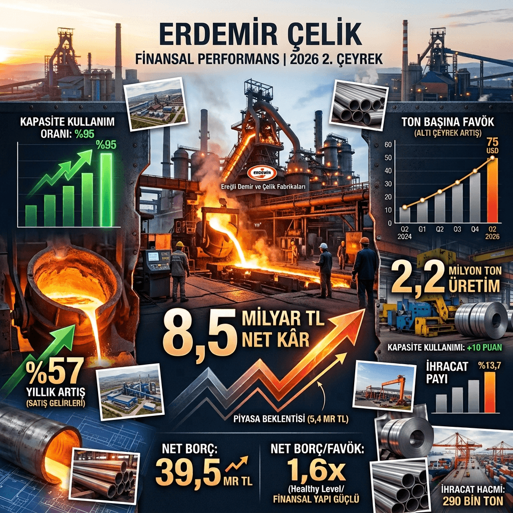 Erdemir'den Güçlü Bilanço: 8,5 Milyar TL Net Kârla Beklentileri Geride Bıraktı