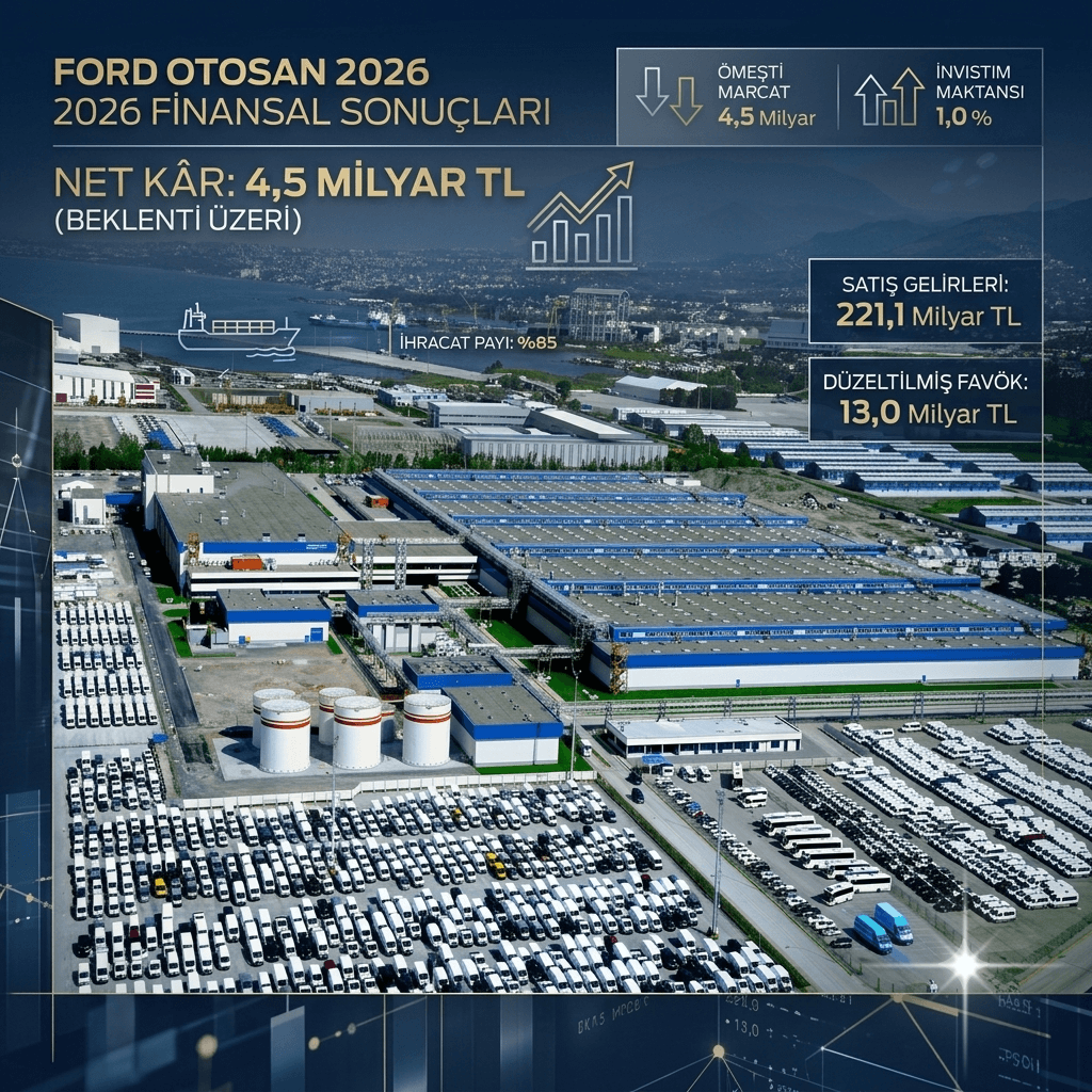 Ford Otosan Beklentileri Aştı: 2026 İkinci Çeyrekte 4,5 Milyar TL Net Kâr, FAVÖK ve Hasılat Tahminlerin Üzerinde
