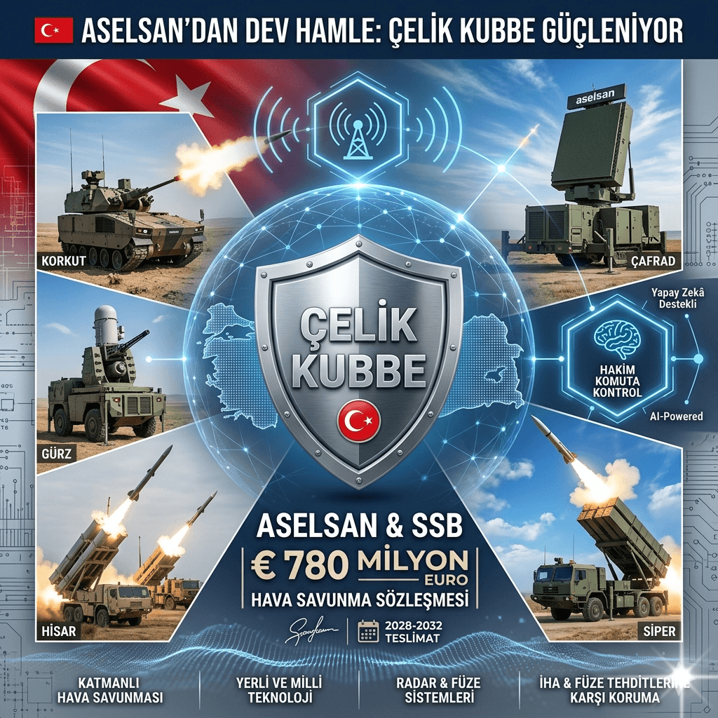 ASELSAN’dan 780 Milyon Euroluk Dev Savunma Hamlesi: Çelik Kubbe’yi Güçlendirecek Kritik Anlaşma İmzalandı