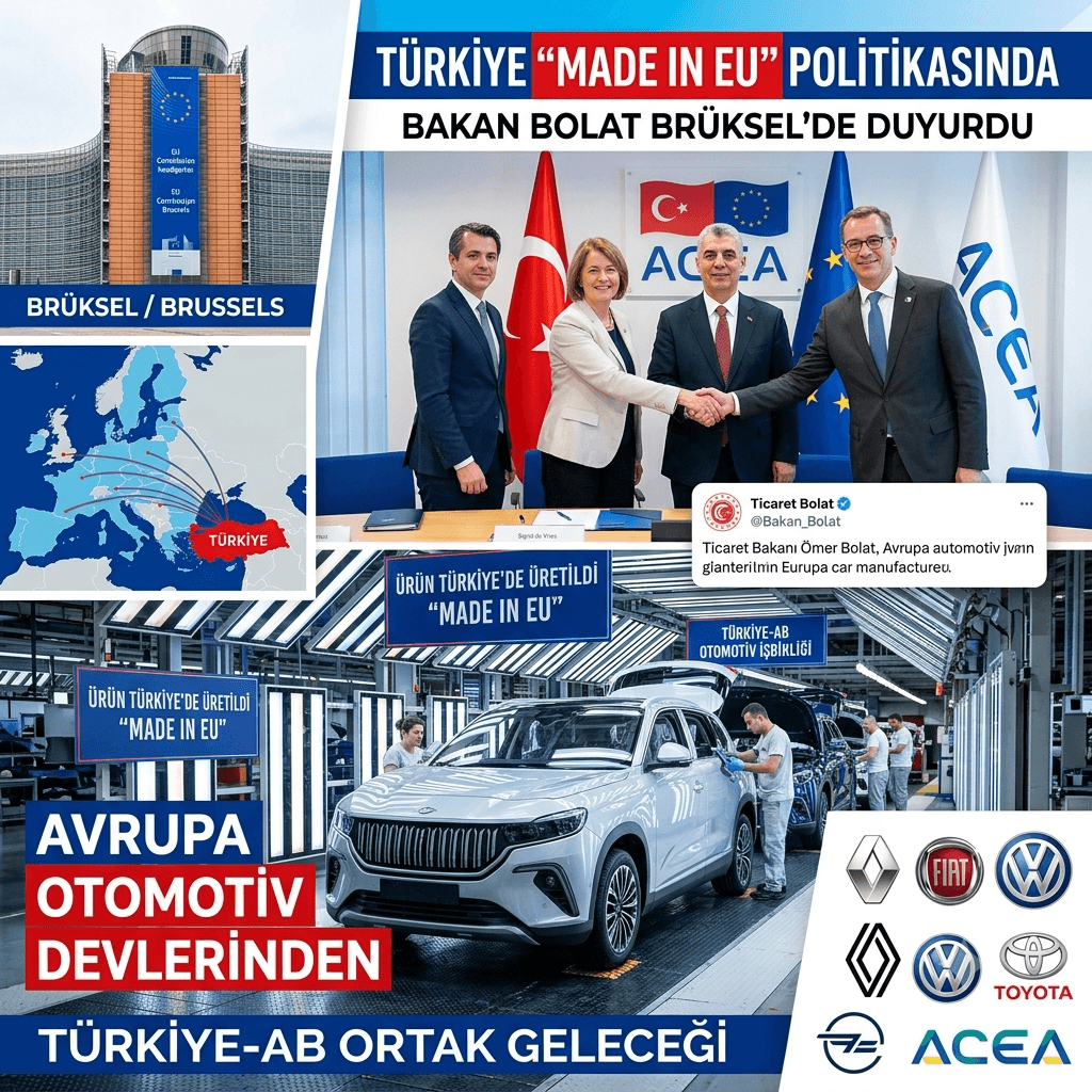 Bakan Bolat'tan Brüksel'de Kritik Otomotiv Zirvesi! Türkiye'nin “Made in EU” Hamlesine Avrupa'dan Destek