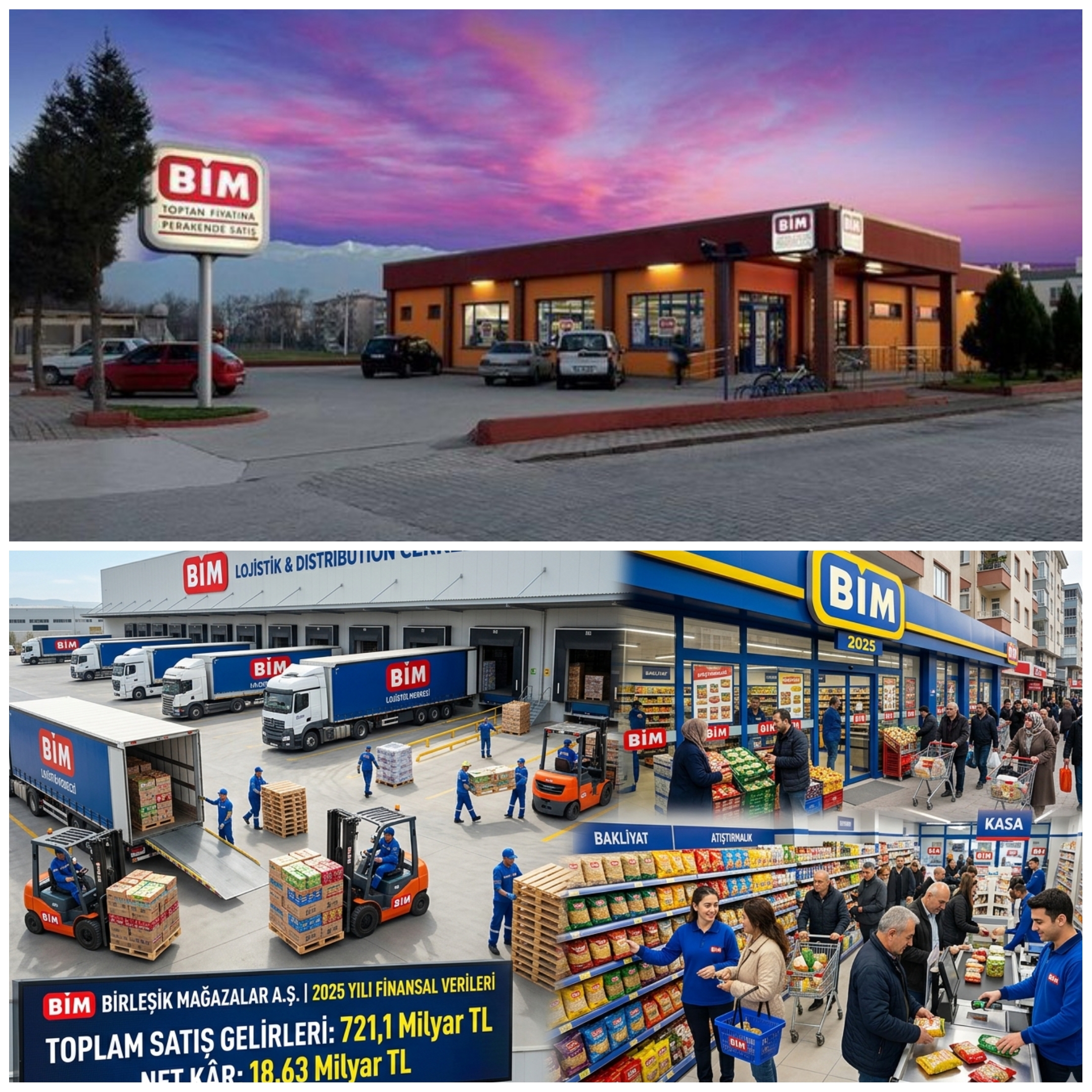 BİM 2025 Bilançosunu Açıkladı: Satışlar 721 Milyar TL, Net Kâr 18,63 Milyar TL Oldu