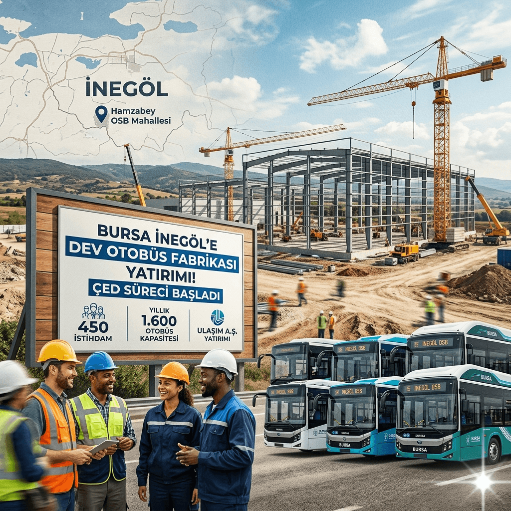 Bursa’ya Dev Otobüs Fabrikası Geliyor! İnegöl’de 450 Kişilik İstihdam Sağlayacak Yatırımda ÇED Süreci Başladı