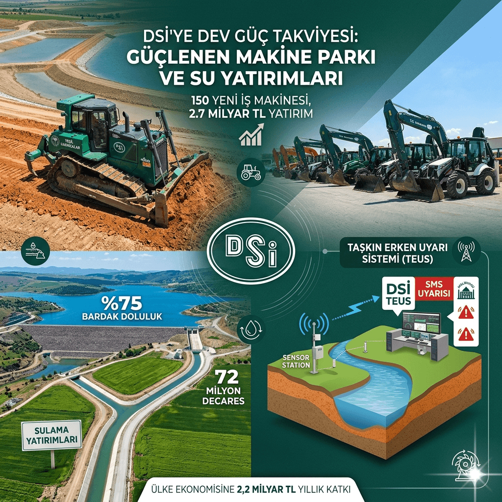 DSİ’ye 2,7 Milyar Liralık Dev Takviye: 150 Yeni İş Makinesi Hizmete Girdi, Baraj Dolulukları Yüzde 75’e Ulaştı