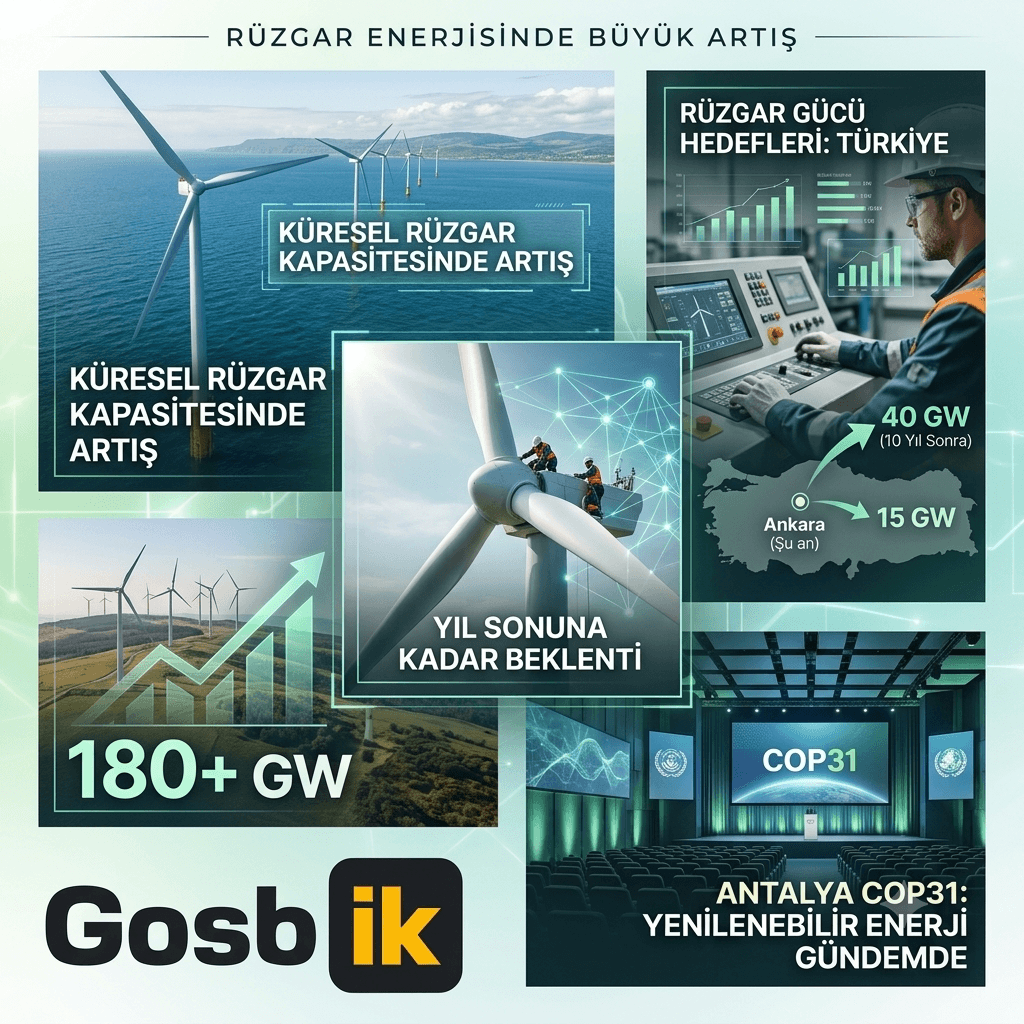 Küresel Rüzgar Enerjisinde Rekor Beklenti: 2026’da 180 Gigavatın Üzerinde Yeni Kapasite Devreye Girecek