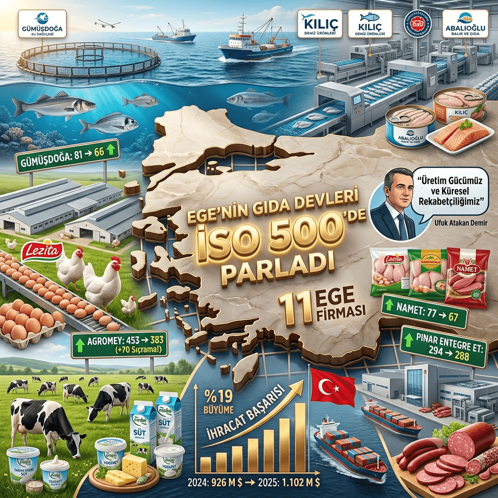 Ege’nin Gıda Devi İSO 500’de Zirvede: 11 Firma Listeye Damga Vurdu