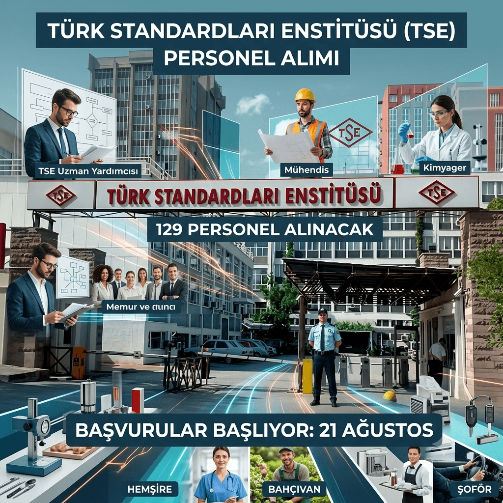 TSE 129 Personel Alımı Yapacak: Başvurular 21 Ağustos'ta Başlıyor, İşte Kadro ve Başvuru Detayları