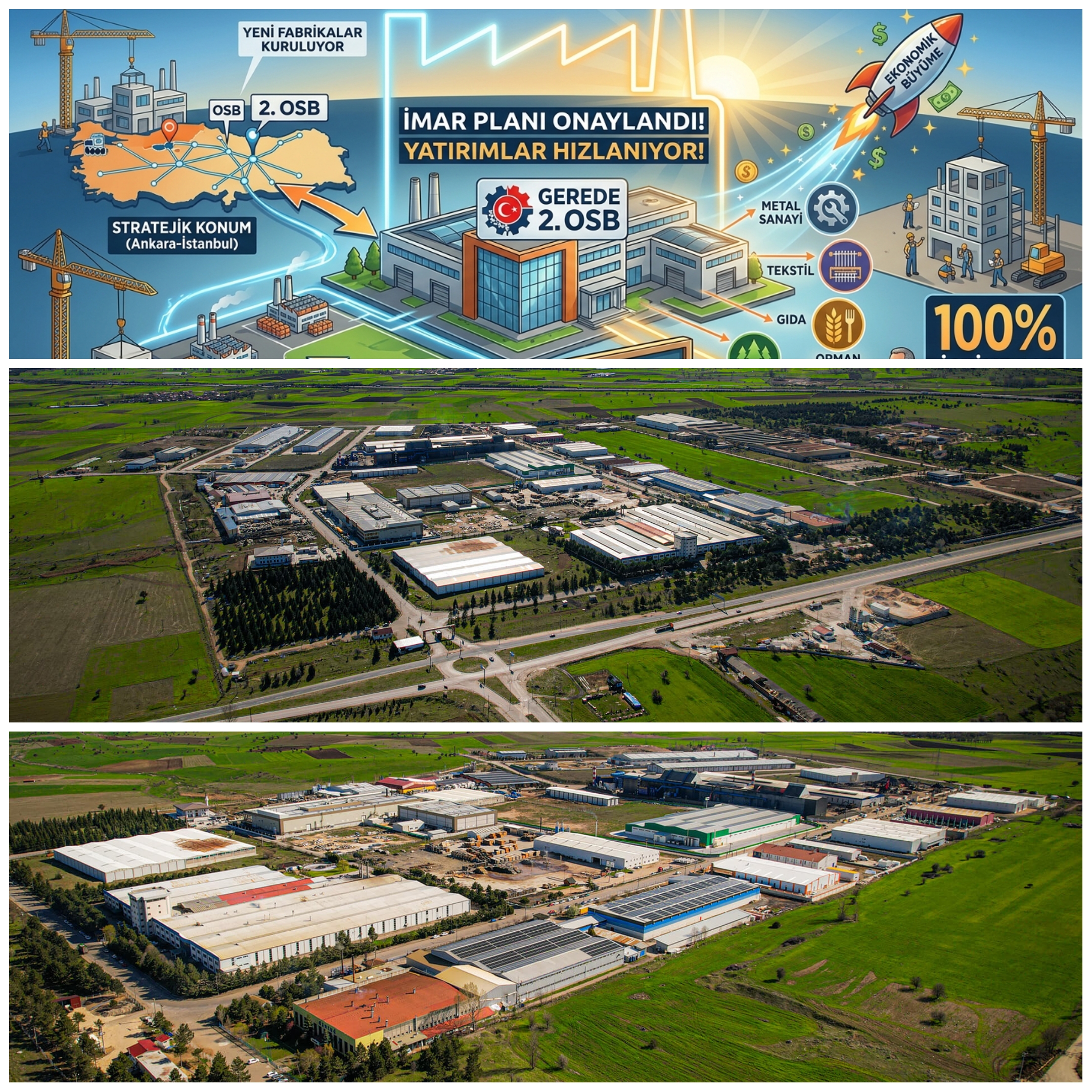 Gerede 2. OSB Onaylandı: İmar Planı Tamam, Yatırımcılar İçin Yeni Sanayi Alanı Açılıyor!