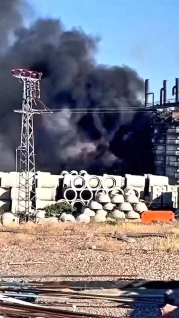 Elazığ'da Kireç Fabrikasında Yangın