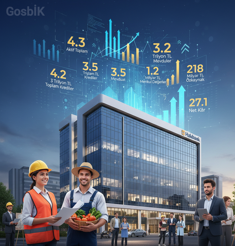 Halkbank 2025 Finansal Sonuçları: Aktif Toplam 4,3 Trilyon TL’ye Yükseldi, Net Kâr 27,1 Milyar TL Oldu