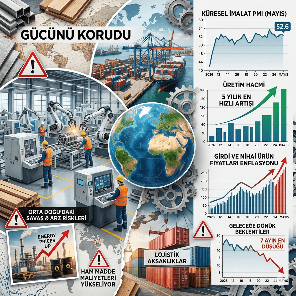İSO Açıkladı: Küresel İmalatta 5 Yılın Rekoru! PMI 10. Ayda da Büyümeyi Sürdürdü