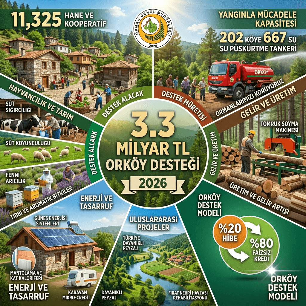 OGM’den Orman Köylüsüne 3,3 Milyar Liralık Destek: 11 Bin 325 Hane ve Kooperatif Desteklenecek
