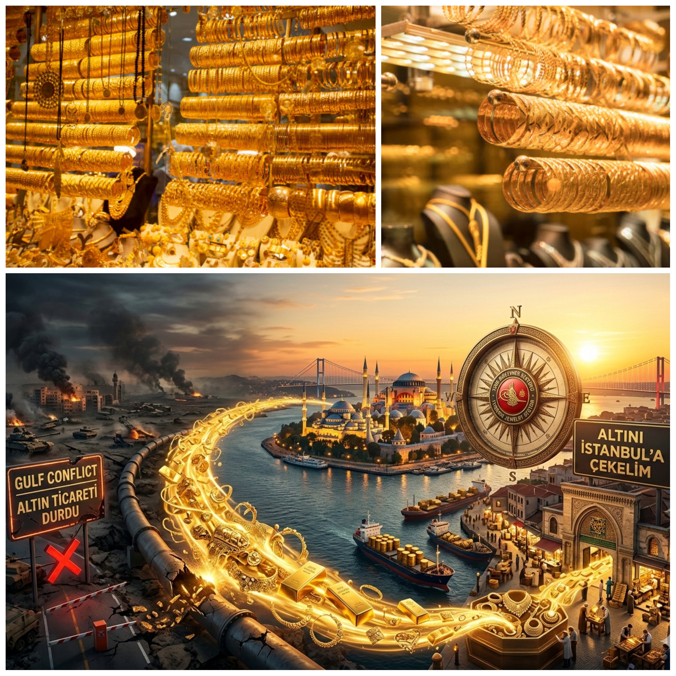 Körfez’de Savaş Altın Ticaretini Durdurdu: Türk Mücevher Sektörü İstanbul İçin 30 Milyar Dolarlık Fırsat Görüyor