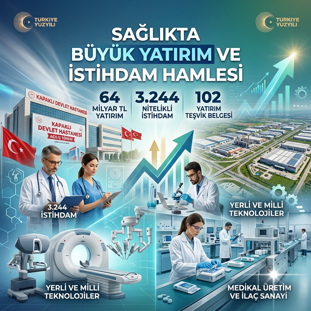 Sağlık sektöründe 1 yılda 64 milyar liralık yatırım: 3 bin 244 nitelikli istihdamın önü açıldı