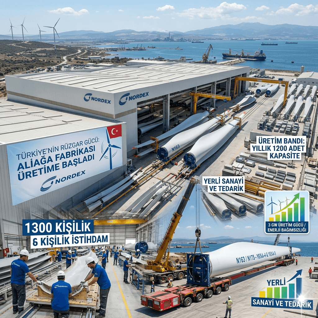 Nordex’ten Türkiye’ye Dev Rüzgar Enerjisi Yatırımı: İzmir Aliağa’daki Türbin Kanadı Fabrikası Üretime Başladı