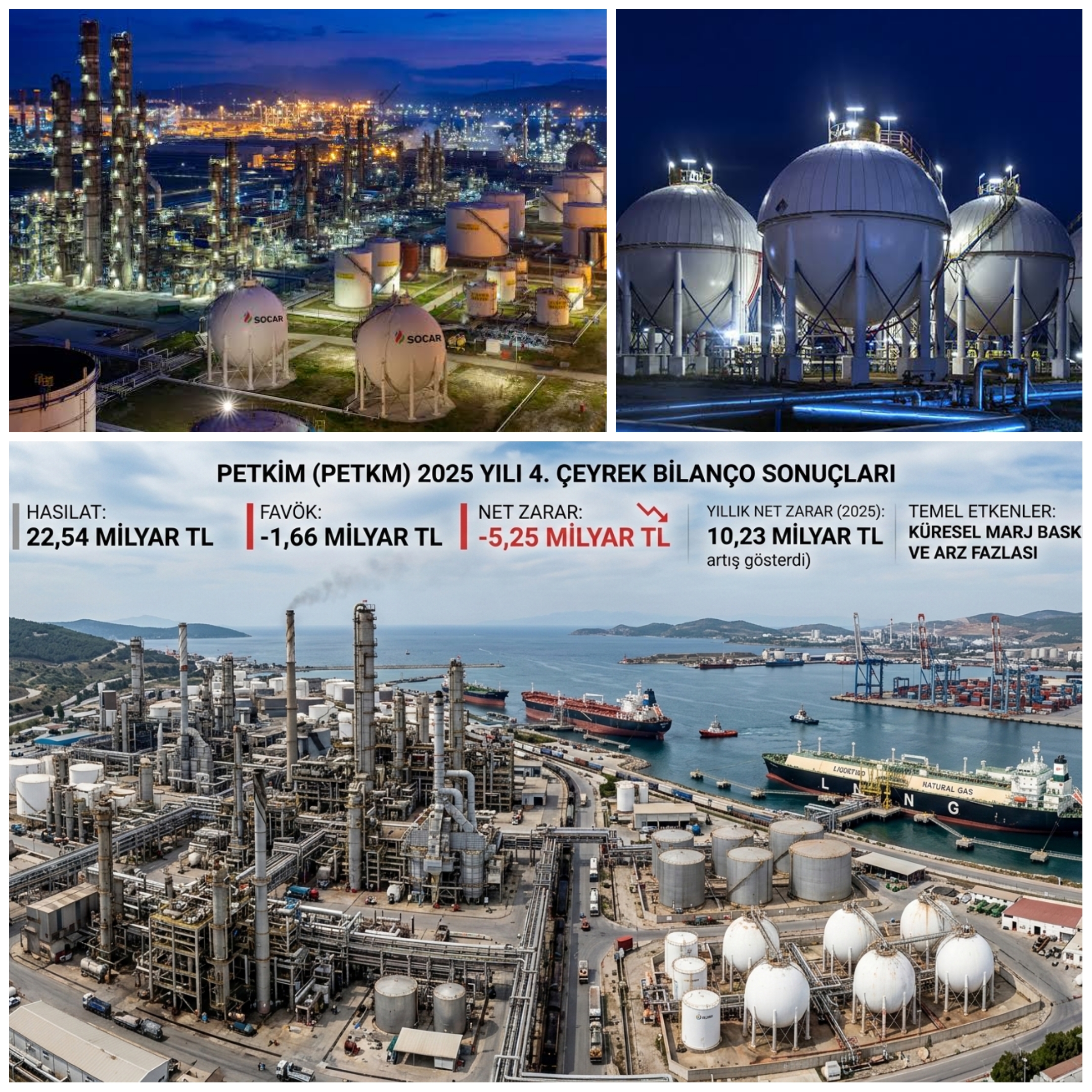 Petkim 2025 4. Çeyrek Bilanço Sonuçları: Net Zarar 5,25 Milyar TL ile Derinleşti