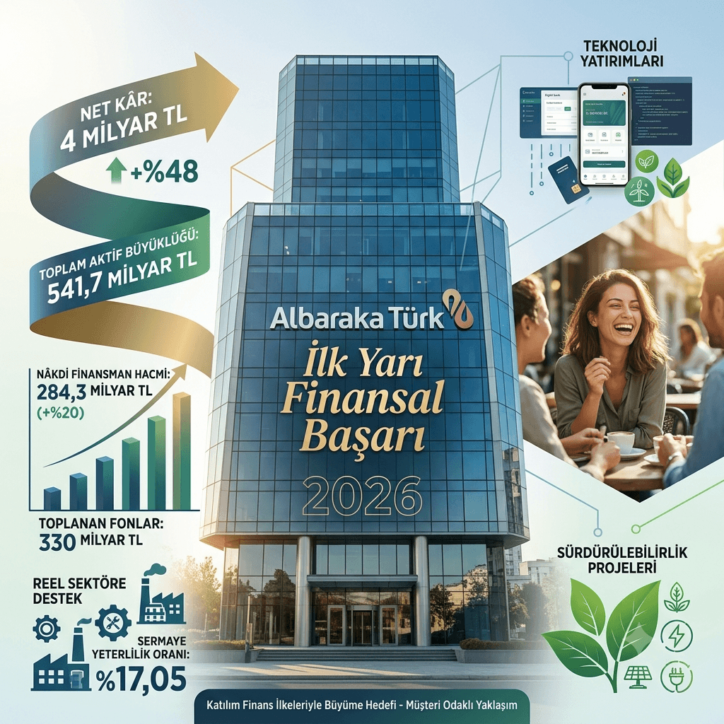 Albaraka Türk’ten Güçlü Bilanço: 2026’nın İlk Yarısında 4 Milyar TL Net Kâr