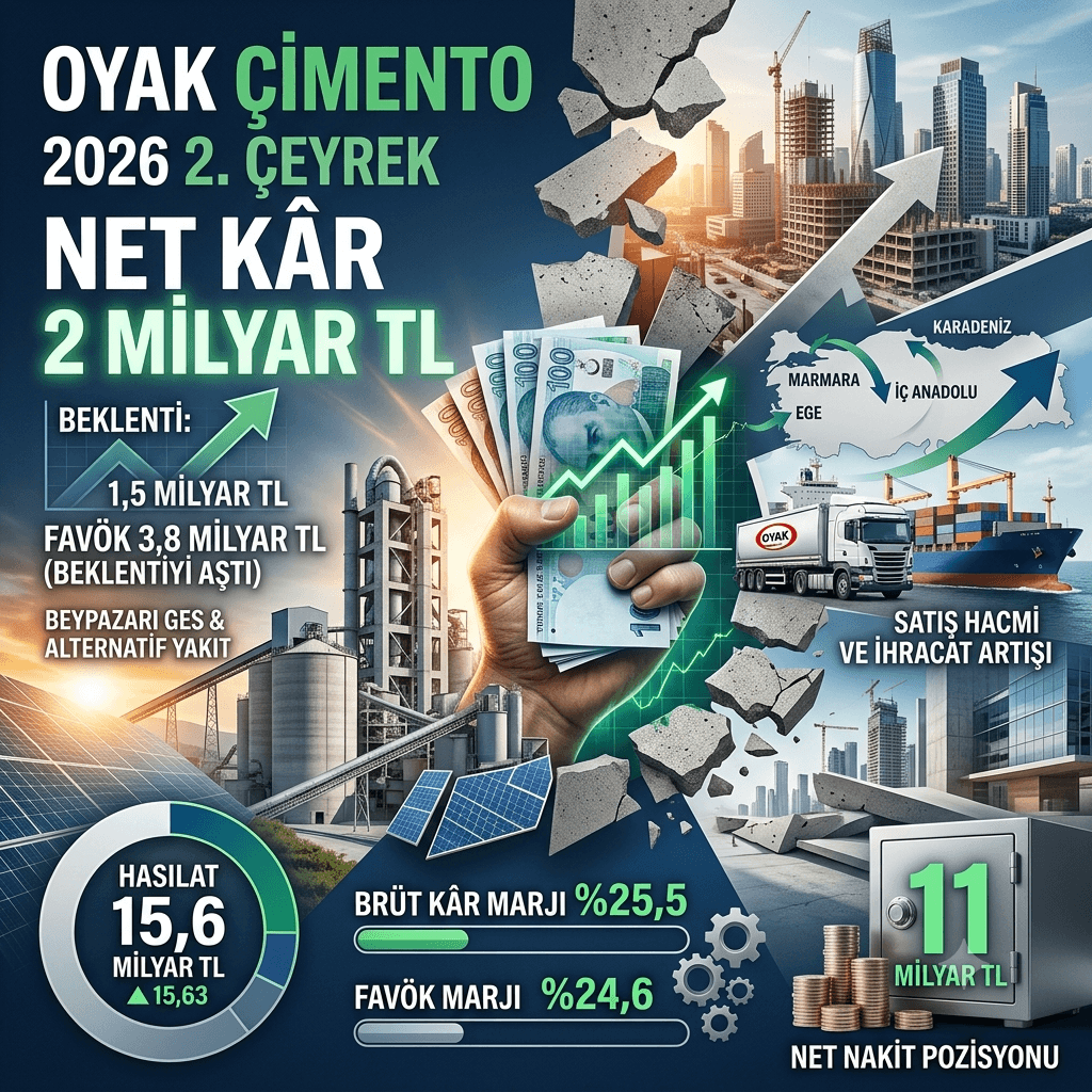 Oyak Çimento’dan Beklentileri Aşan Kâr: İkinci Çeyrekte 2 Milyar TL Net Kâr