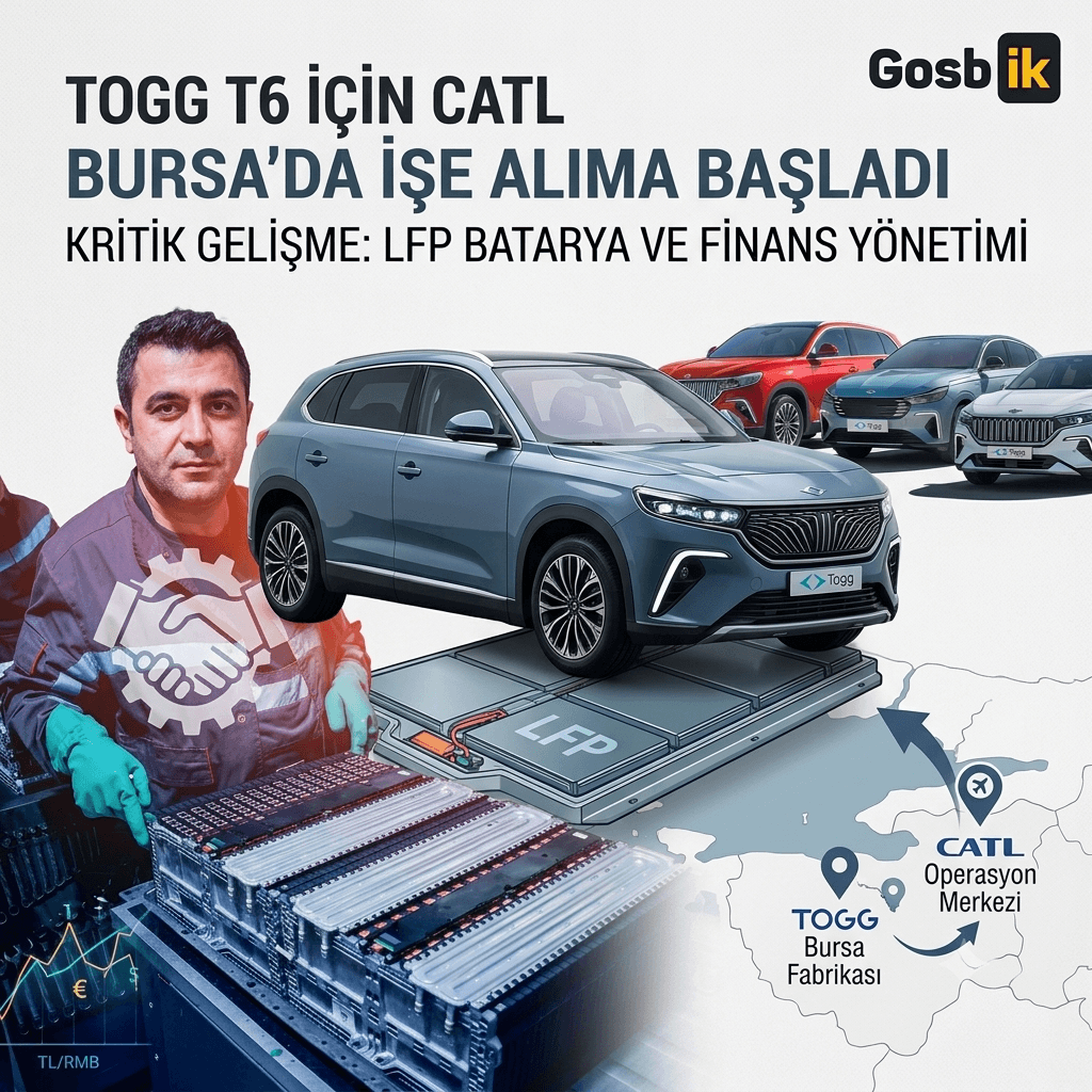 Togg T6 İçin Kritik Gelişme! CATL Bursa’da İşe Alıma Başladı: Yeni Model İçin LFP Batarya Hamlesi