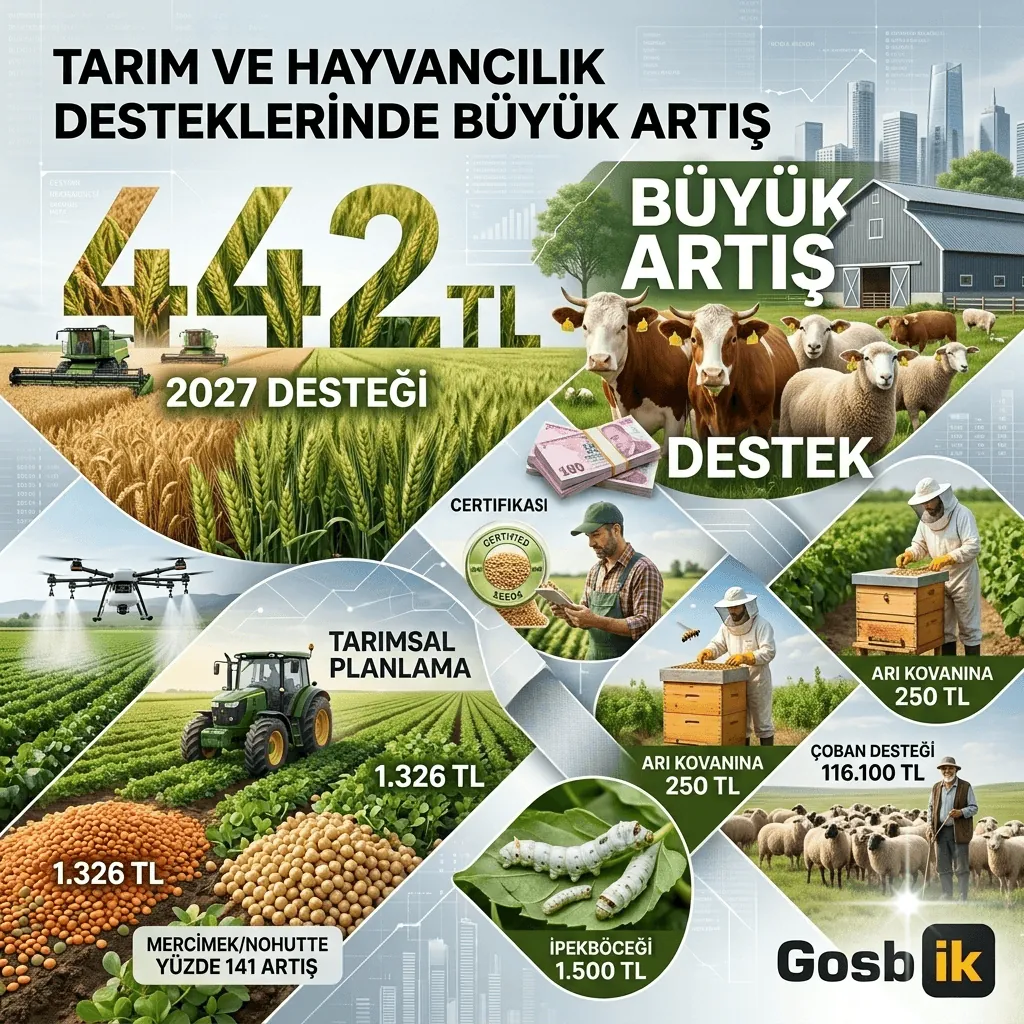 Tarım Desteklerinde Büyük Artış! Çiftçiye Yeni Ödeme Dönemi: 2027’de Dekar Başına Destek 442 TL’ye Çıkıyor