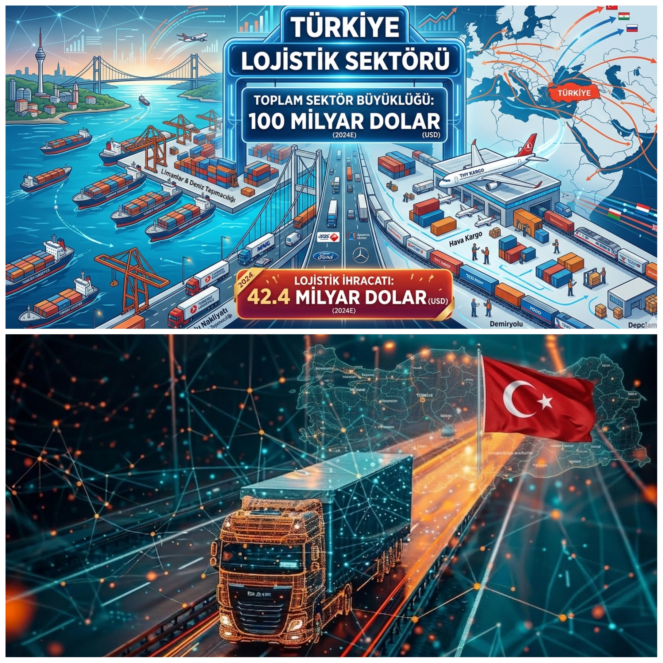Türkiye Lojistik Sektörü 100 Milyar Dolara Ulaştı, İhracatı 42 Milyar Dolara Yükseldi: Avrupa Taşımacılığında Gücünü Artırıyor, Kapıkule’ye Yeni Gümrük Kapısı Geliyor