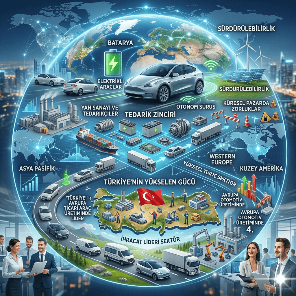 Türkiye Otomotiv Sanayisi 2026’da Gücünü Artırıyor: Elektrikli Araç Dönüşümü, 41,5 Milyar Dolarlık İhracat ve Küresel Rekabet Yarışı
