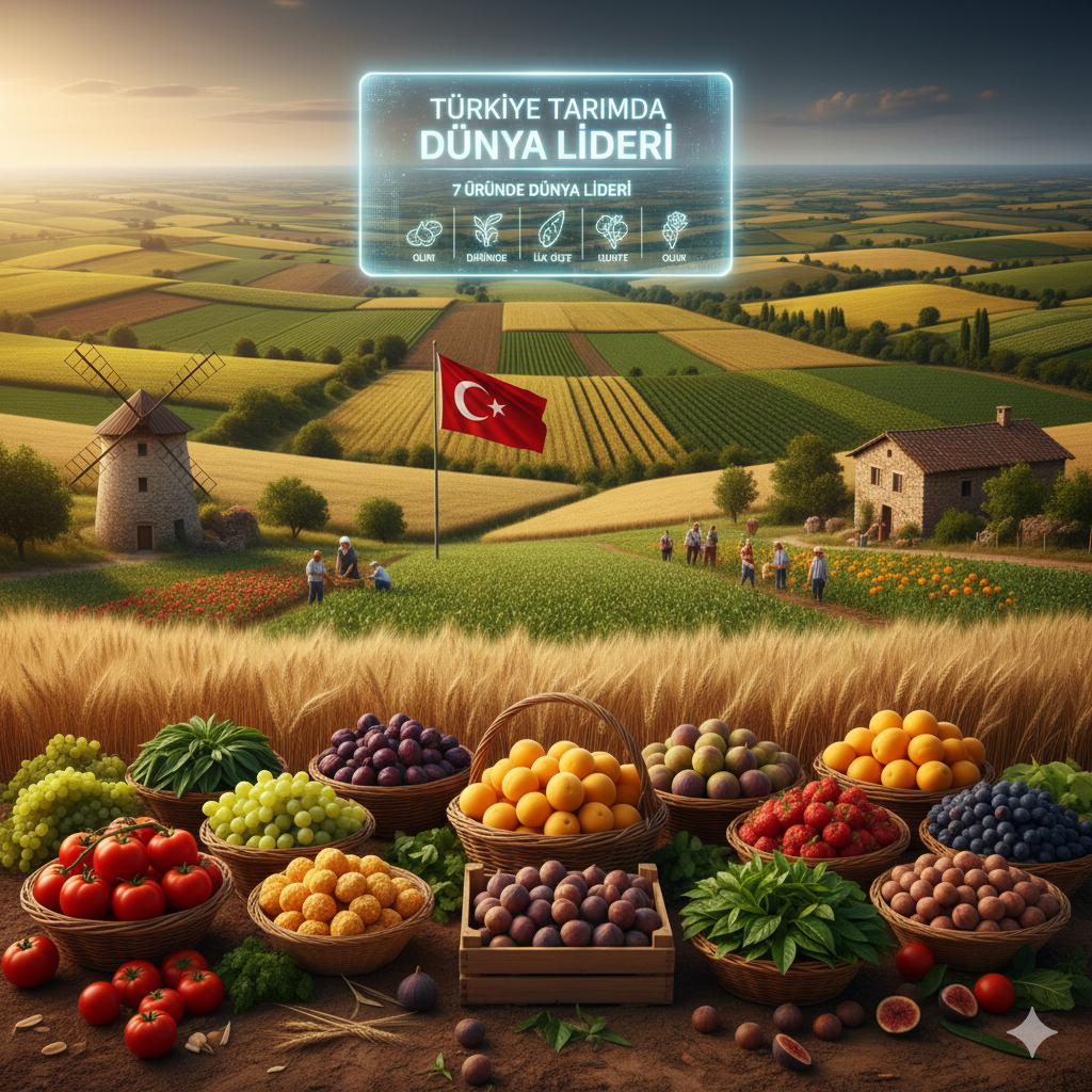 Türkiye Tarımda 7 Üründe Dünya Lideri, 22 Üründe İlk 3'te!