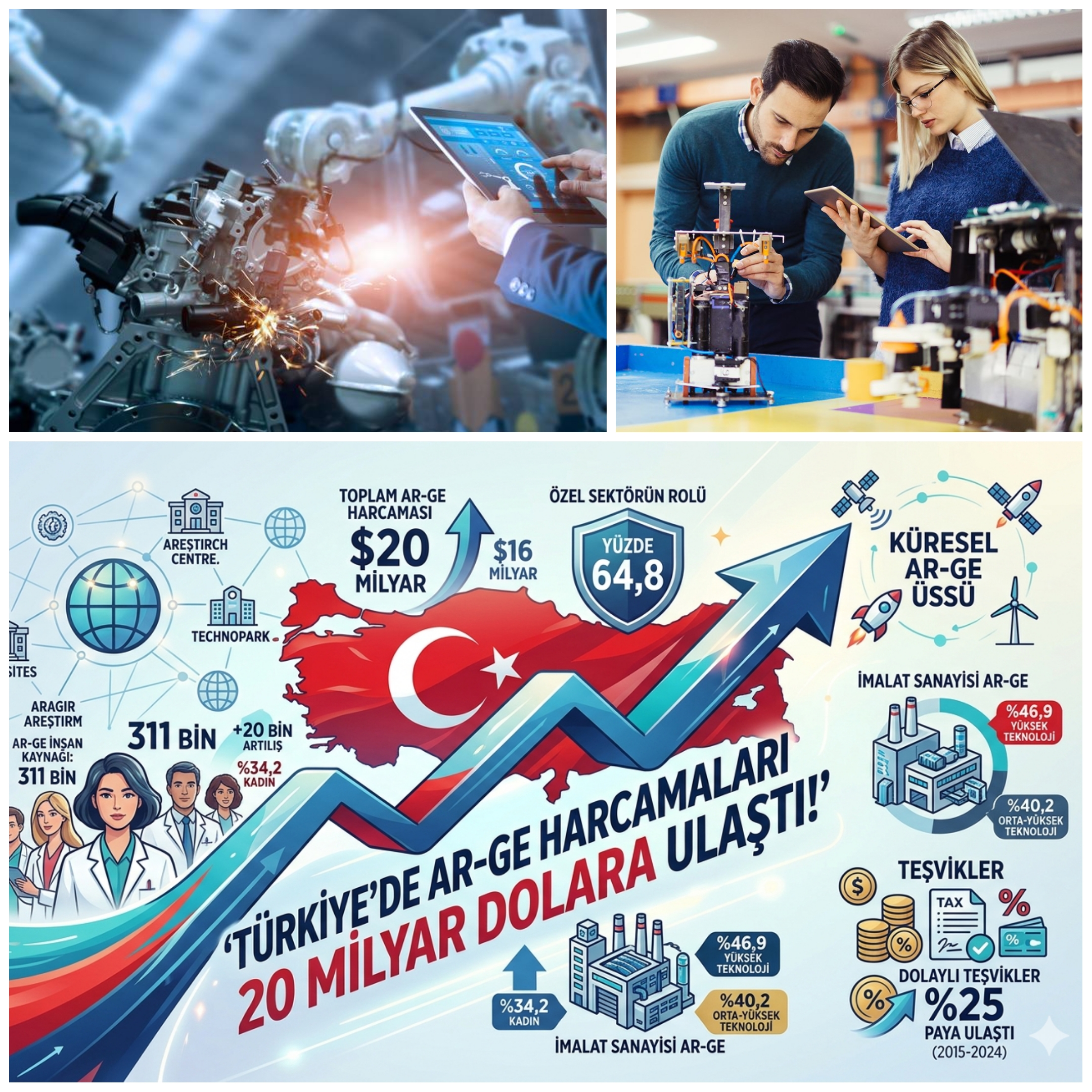 Türkiye’de AR-GE Patlaması: Harcamalar 20 Milyar Dolara Çıktı, İnsan Kaynağı 311 Bine Ulaştı!