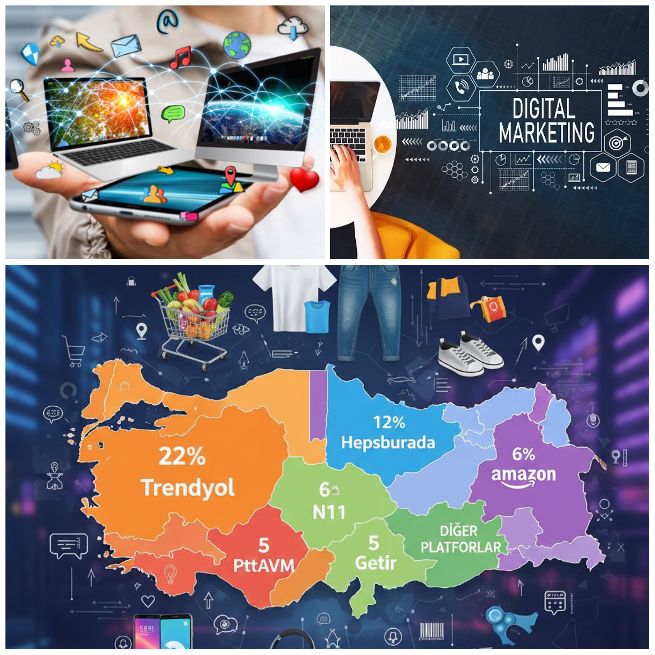Türkiye’de Dijital Reklamcılık ve E-Ticaret Ekosistemi: %72,4 Dijital Pay, 1 Milyar Doları Aşan Ciro ve Yükselen Pazaryerleri 🚀