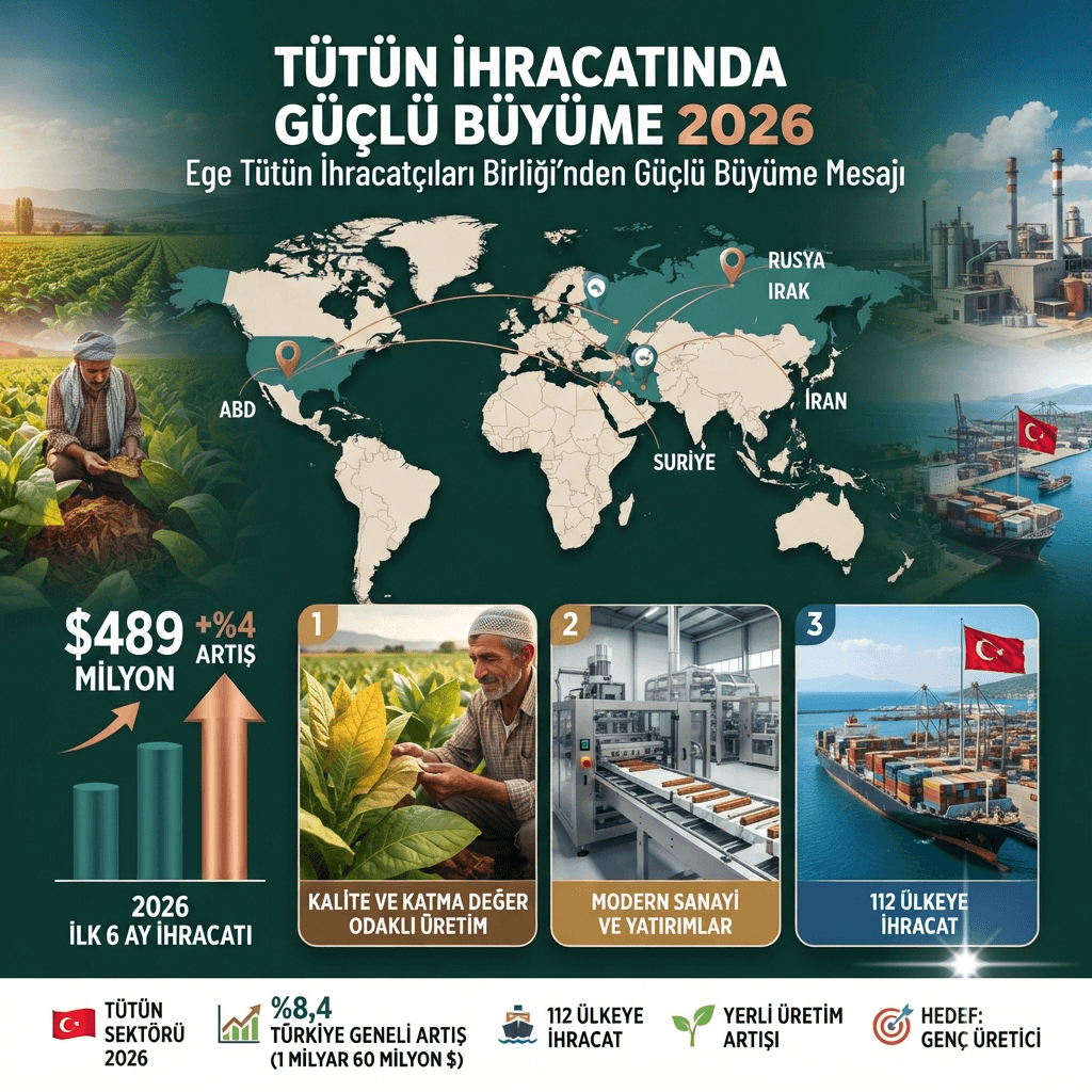 Tütün İhracatı 489 Milyon Dolara Ulaştı: Yerli Üretim ve Yeni Yatırımlarla Sektörde Güçlü Büyüme