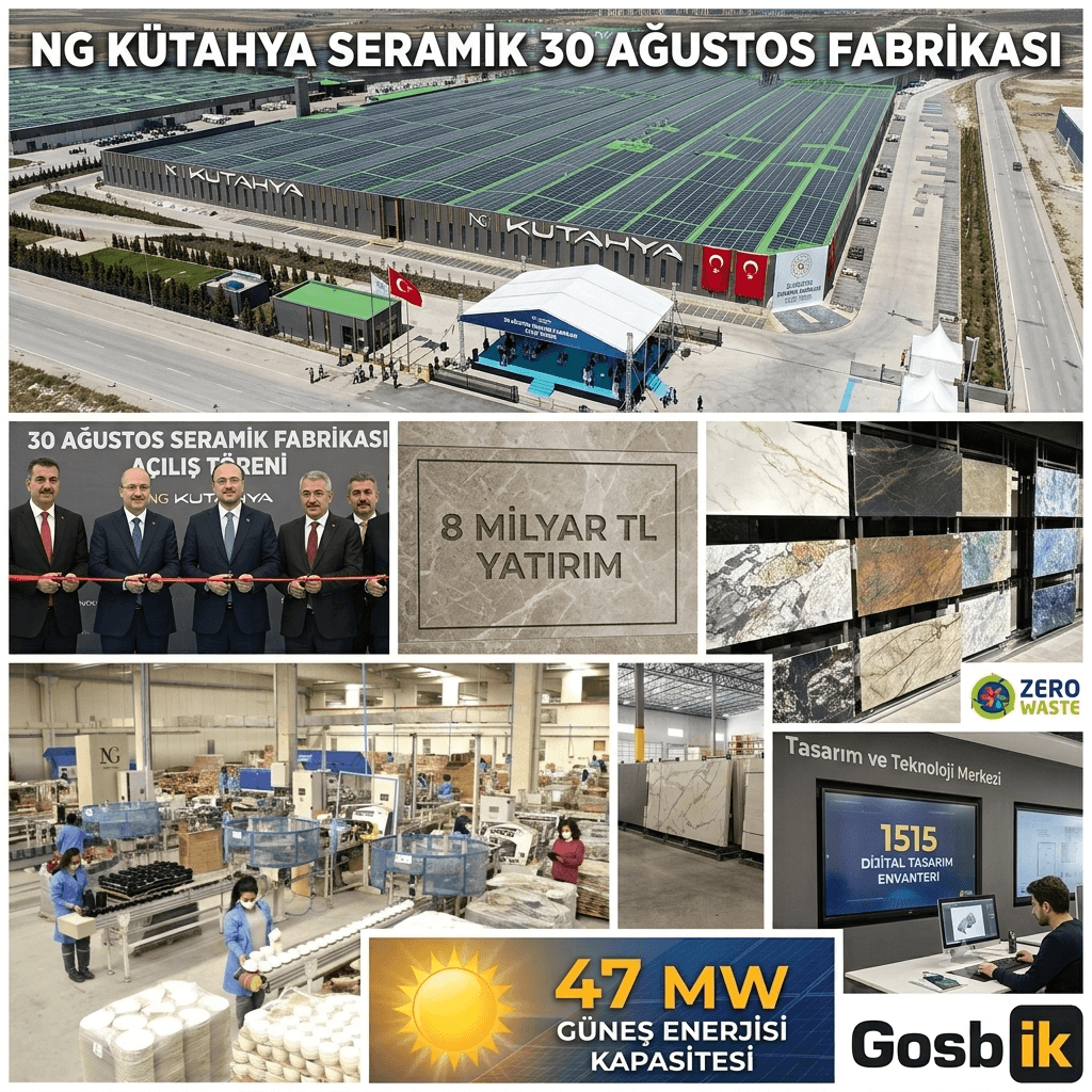 Kütahya’da 8 Milyar TL’lik Dev Yatırım! 30 Ağustos Seramik Fabrikası Açıldı