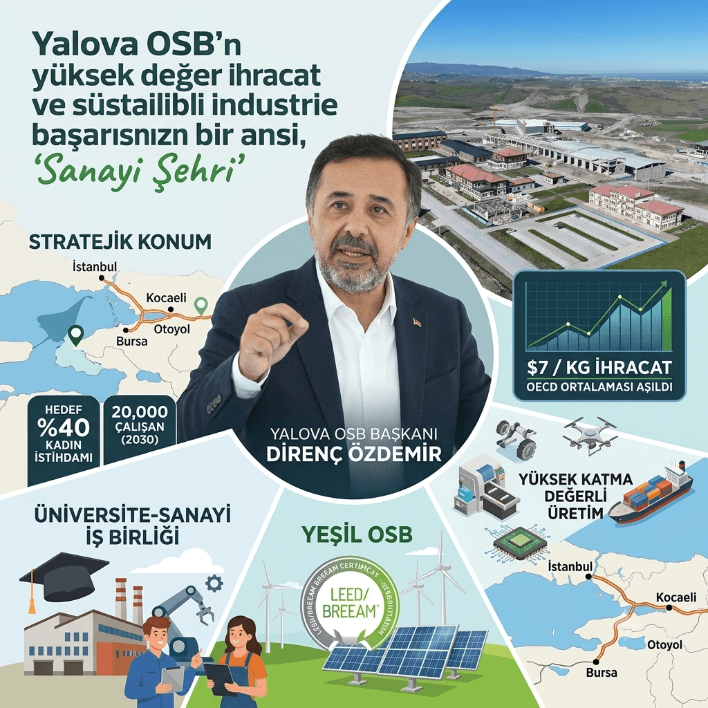Yalova OSB'den Rekor İhracat Başarısı! Kilogram Başına 7 Dolarla OECD Ortalamasını Aştı